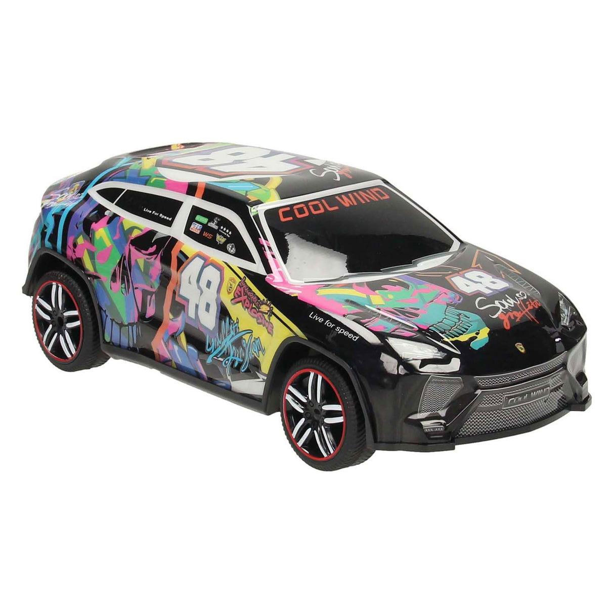 RC styrbar racerbil softbody graffity