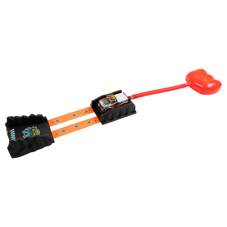 Jouets Lobbes, par exemple piste de lancement de voiture avec pompe à pied