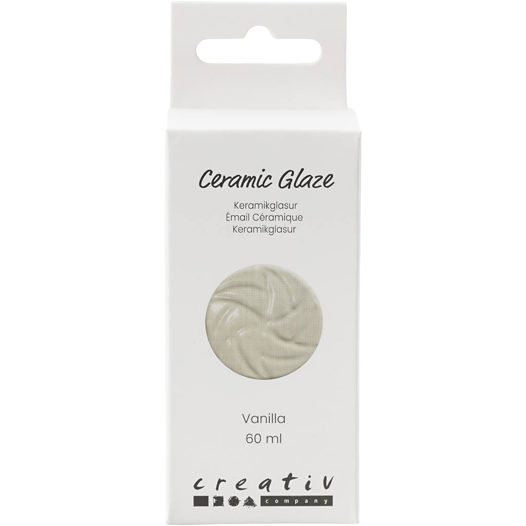 Glaçage céramique Creativ company, 984-1101 °c, opaque, vanille, 60 ml 1 flacon