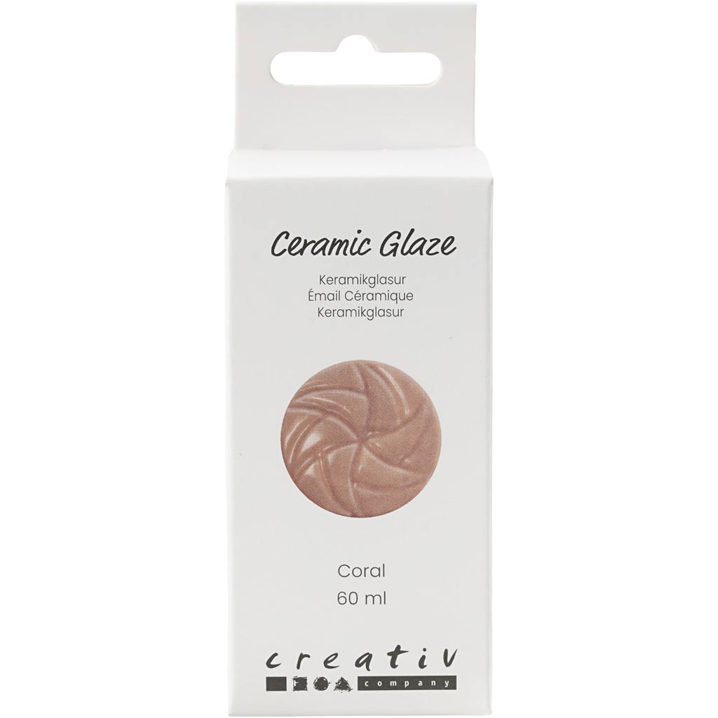 Creativ company vernis céramique, 984-1101 °c, opaque, corail, 60 ml 1 flacon