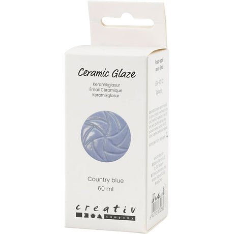 Vernis céramique Creativ Company, 984-1101 °C, opaque, bleu pays, 60 ml 1 flacon