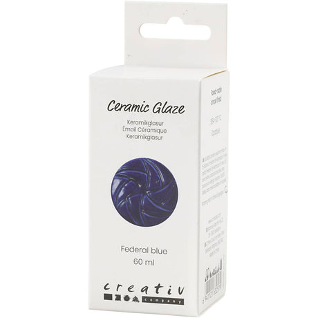 Glaçage céramique Creativ Company, 984-1101 °C, opaque, bleu fédéral, 60 ml 1 flacon