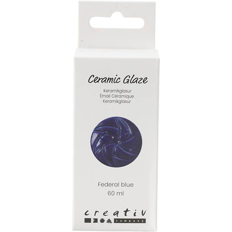 Glaçage céramique Creativ Company, 984-1101 °C, opaque, bleu fédéral, 60 ml 1 flacon