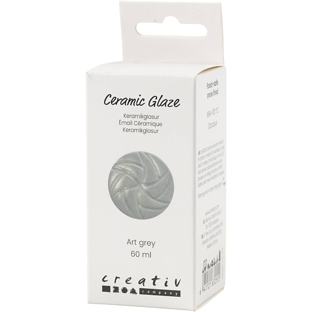 Vernis céramique Creativ company, 984-1101 °c, opaque, gris art, 60 ml 1 flacon