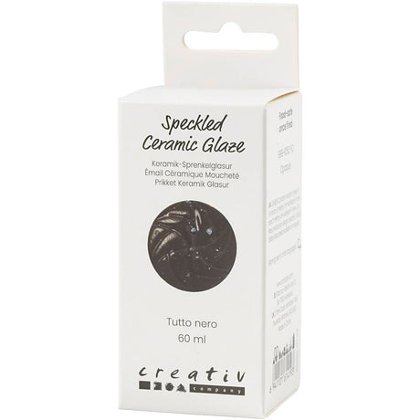 Creativ company vernis céramique moucheté, 999-1060 °c, opaque, tutto nero, 60 ml 1 flacon
