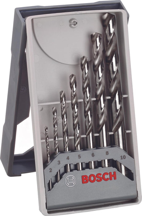 Bosch mini x-line pro set avec 7 forets à métaux hss-g