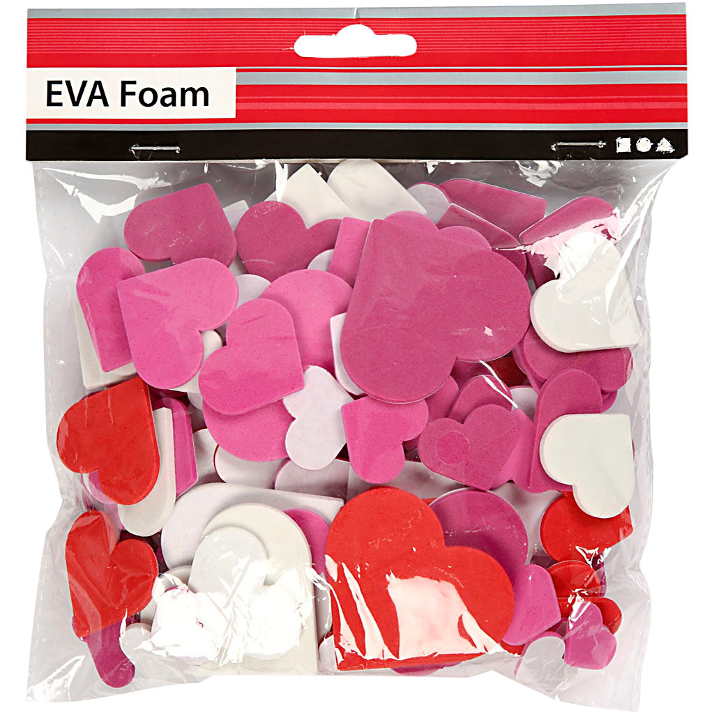 Société créative https : www.cchobby.nl foam-shapes-size-20-50-mm-thickness-2-mm-heart-diverse-colors-200-piece-1-box