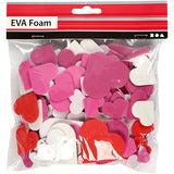 Société créative https : www.cchobby.nl foam-shapes-size-20-50-mm-thickness-2-mm-heart-diverse-colors-200-piece-1-box
