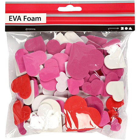 Creativ company formes de coeurs en mousse, autocollants, 200 pcs.