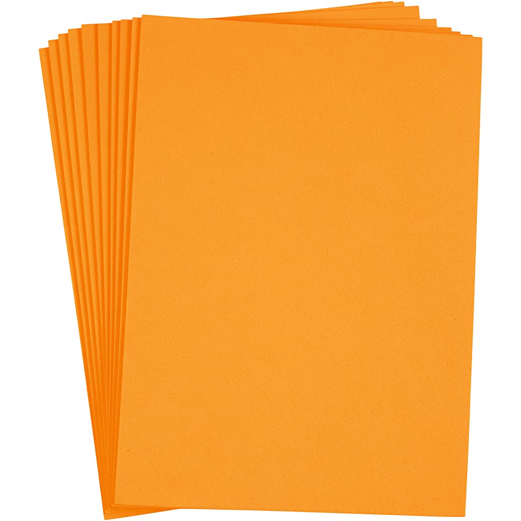 Creativ Company Eva Foam Sheets Orange, A4, 10e.
