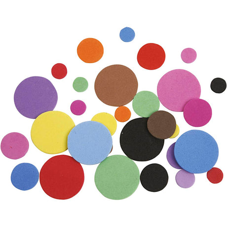 Cercles en mousse eva Creativ company, d 12+20+32 mm, différentes couleurs, 2120 div 1 boîte