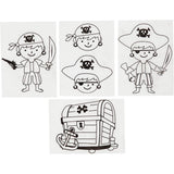 Société créative https : www.ccobby.nl feuilles-rétractable-foil-avec-motifs-pirate-sheet-10-5x14-5-cm-thickness-0-3-mm-matt-transparent-4-sheet-1-box