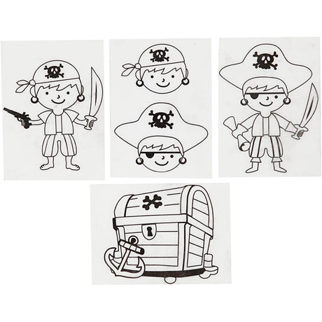 Feuilles de film rétractable Creativ company avec motifs pirates, 4 pcs.