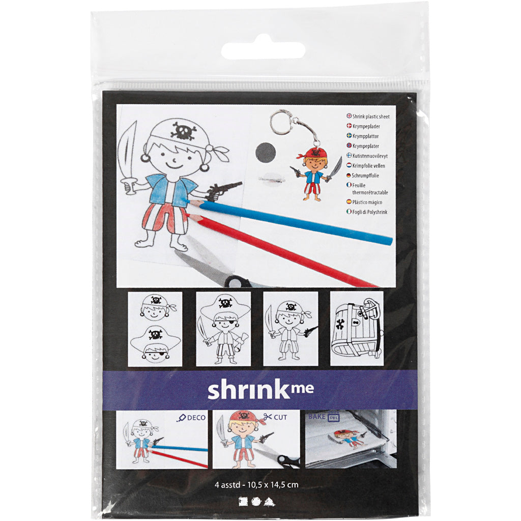 Société créative https : www.ccobby.nl feuilles-rétractable-foil-avec-motifs-pirate-sheet-10-5x14-5-cm-thickness-0-3-mm-matt-transparent-4-sheet-1-box