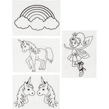 Société créative https : www.ccobby.nl feuilles-rétractable-foil-avec-motifs-unicorn-sheet-10-5x14-5-cm-thickness-0-3-mm-matt-transparent-4-sheet-1-box