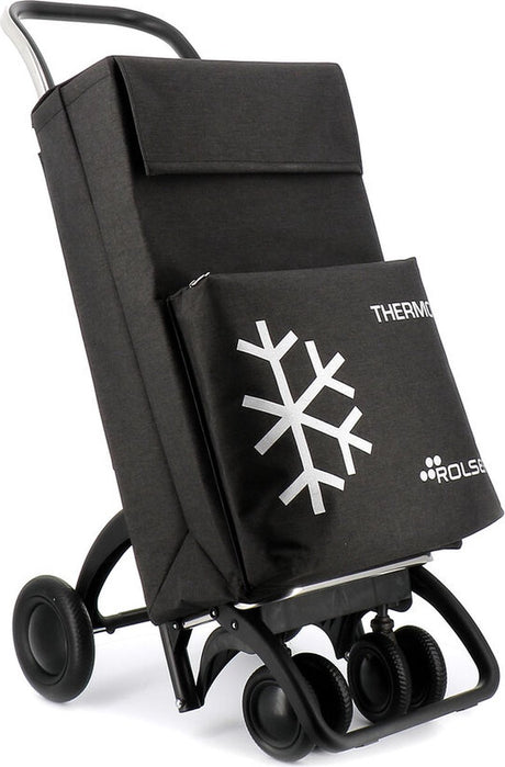 Rolser Chariot de courses thermo tweed avec roues avant rotatives - 4.2 tour - noir