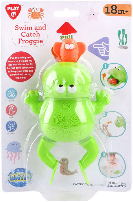 Jouets de bain Playgo attraper et nager grenouille - 2 parties.