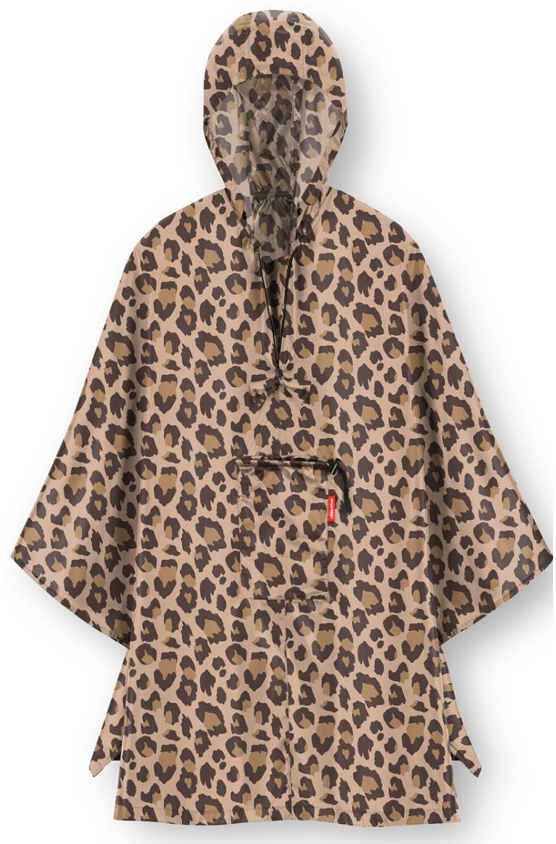 Reisenthel mini maxi poncho poncho de pluie - pliable - marron leo macchiato