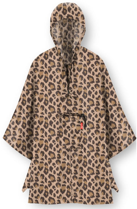 Reisenthel mini maxi poncho poncho de pluie - pliable - marron leo macchiato