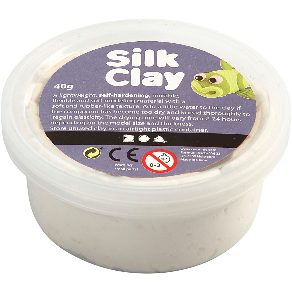 Argile de soie - blanc, 40gr.