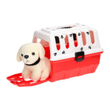 Dog in travel basket vet play set