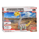 Konstruksjonssett metall dino, 122 dlg.