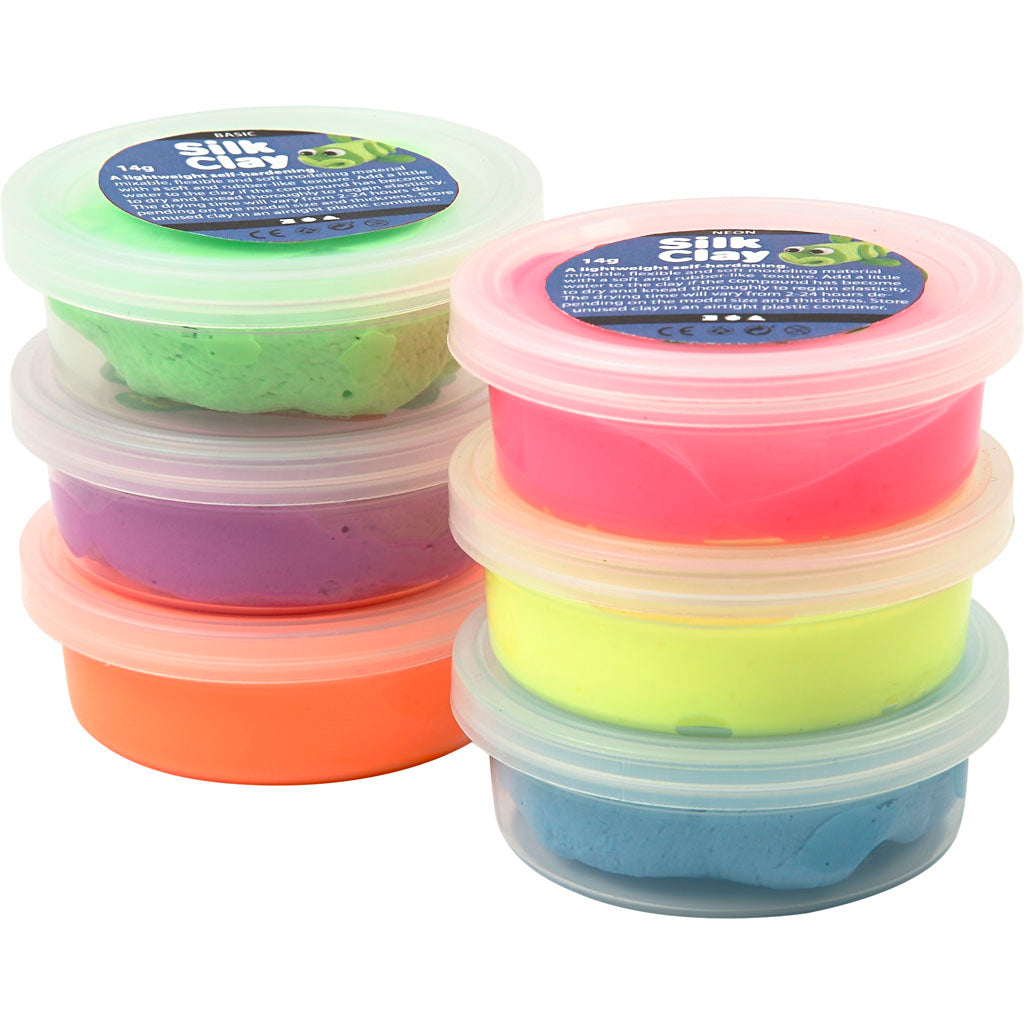 Argile de soie https: www.cchobby.nl soie-argile-neon-colours-6x14-gr-1-doos