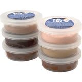 Argile de soie, couleur de la peau, 6dlg.