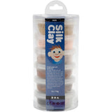 Argile de soie, couleur de la peau, 6dlg.