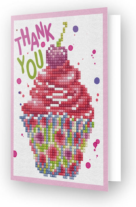 Carte de remerciement Diamond Dotz® Cup Cake Diamond Dotz