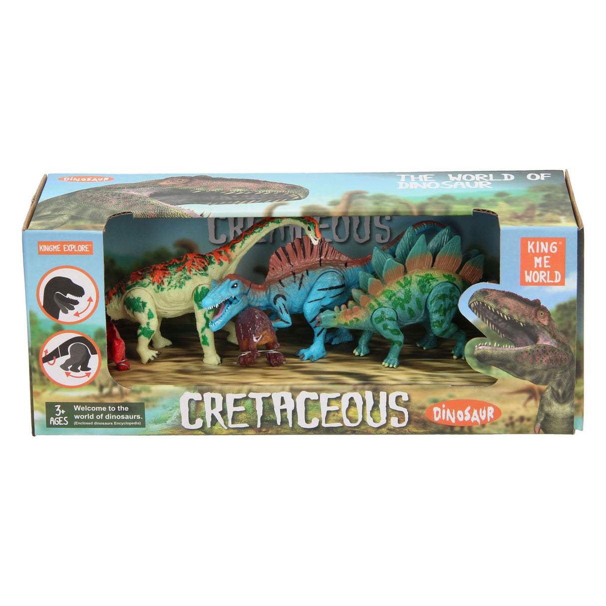 Ensemble de jeu dinosaure de luxe, 6 pièces.