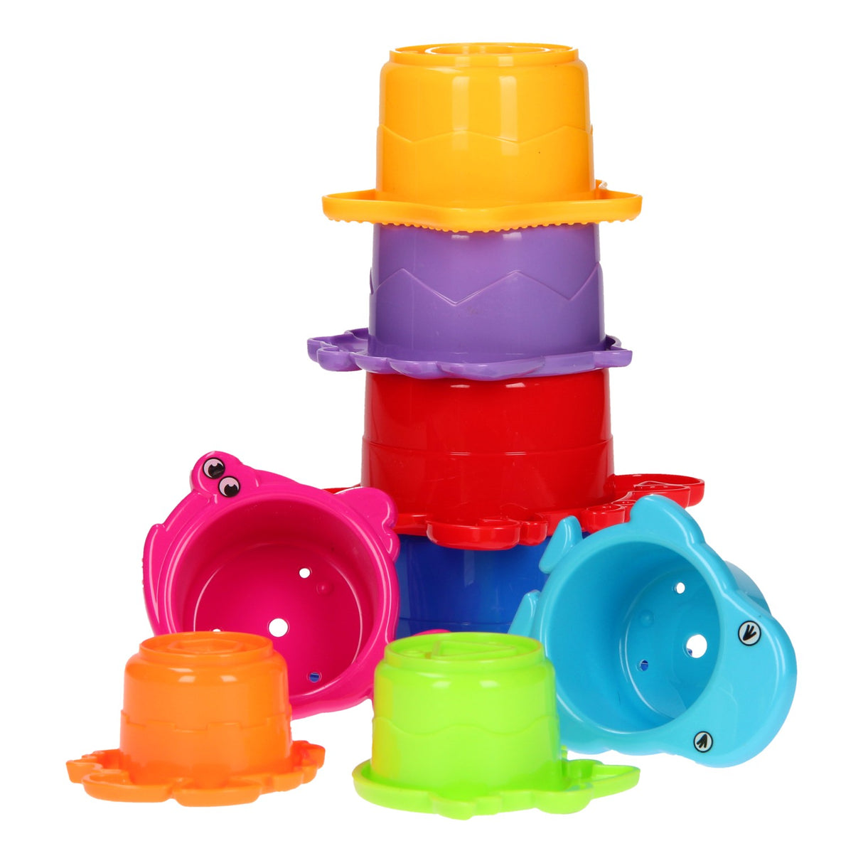 Gobelets empilables animaux, 8 pcs.