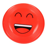 Visage souriant au frisbee