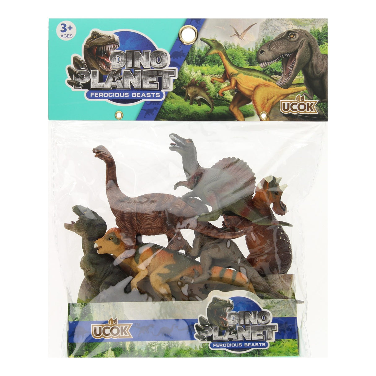 Ensemble de jeu de luxe dinosaure, 6 pièces.