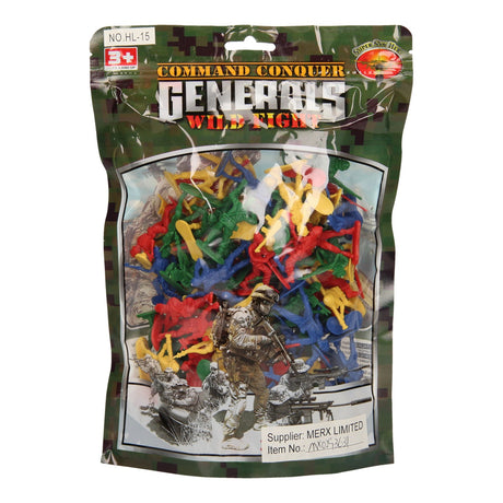 Soldats à colorier en sachet, 100 pcs.