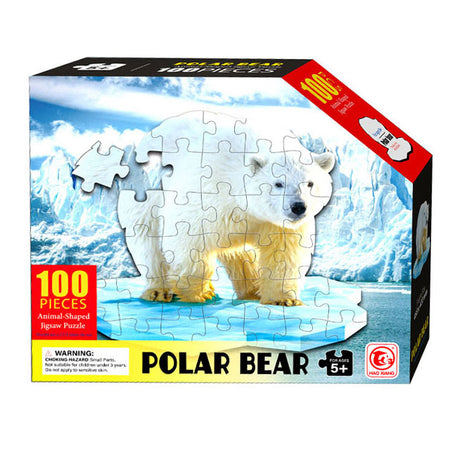 Lobbes jouets bv forme puzzle ours polaire, 100 pcs.