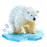 Puzzle en forme d'ours polaire, 100 pièces.