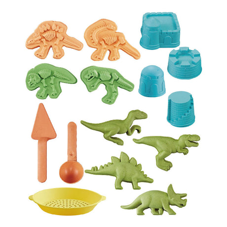 Ensemble de sable en bioplastique dinosaures