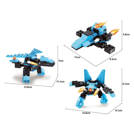 Jeu de construction de blocs de construction de robots Titans 3-en-1