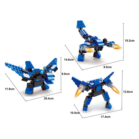 Jeu de construction de blocs de construction de robots Titans 3-en-1
