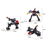 Jeu de construction de blocs de construction de robots Titans 3-en-1