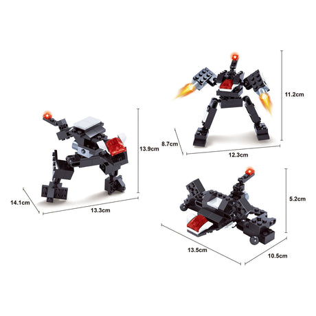 Jeu de construction de blocs de construction de robots Titans 3-en-1