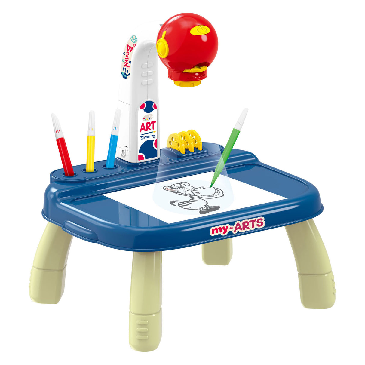 Lobbes jouets bv table de projection de dessin bleu