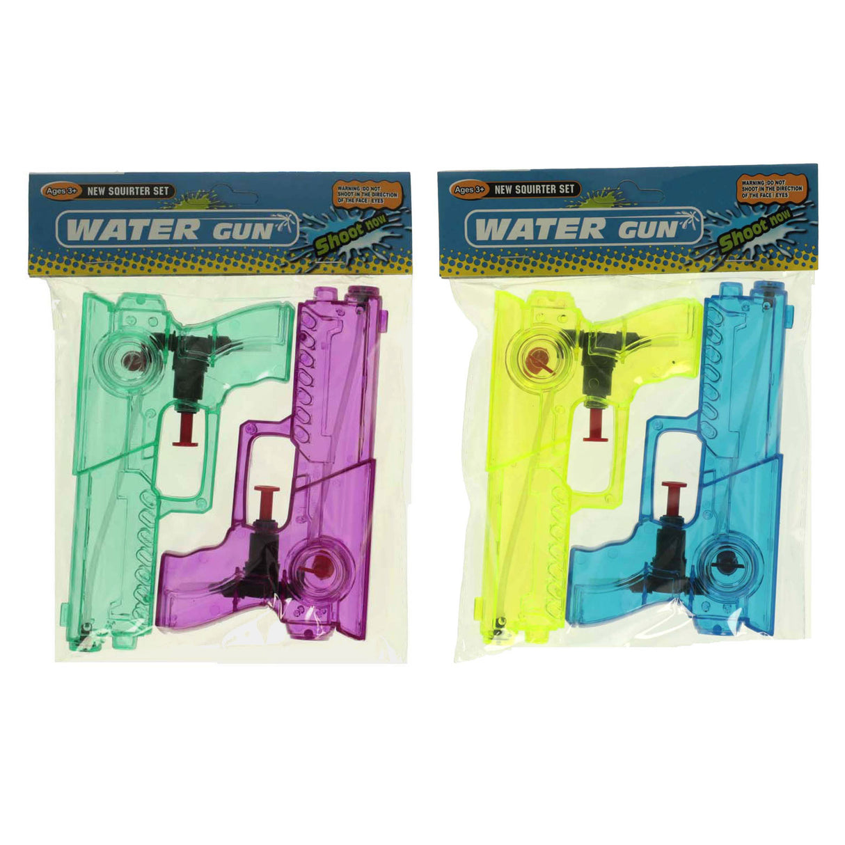 Pistolets à eau transparents, 2 pcs.