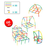 Jouets Lobbes, par exemple Jeu de construction de tiges de construction Lobbes Jouets colorés de 110 pièces.