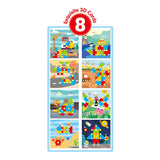 Jeu de vis 8 plaques jaunes, 123 pcs.