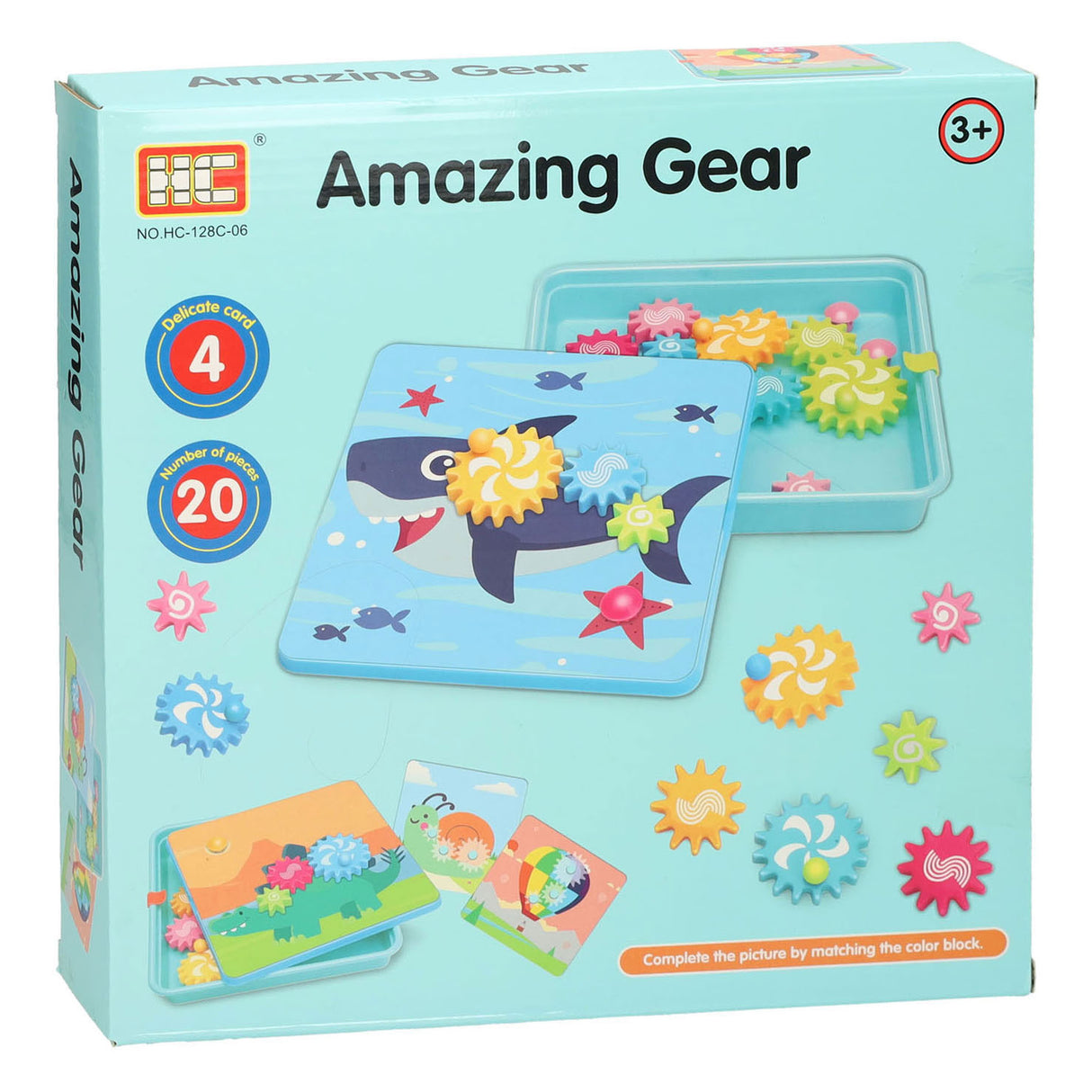 Jeu d'engrenages bleu, 20 pcs.