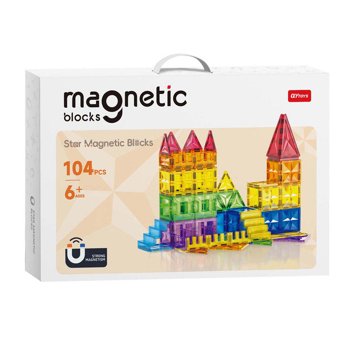 Jeu de construction magnétique - 104 pièces.