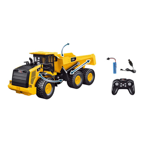 Lobbes RC camion de construction contrôlé rechargeable avec lumière et son