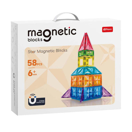 Jeu de construction magnétique - 58 pièces.